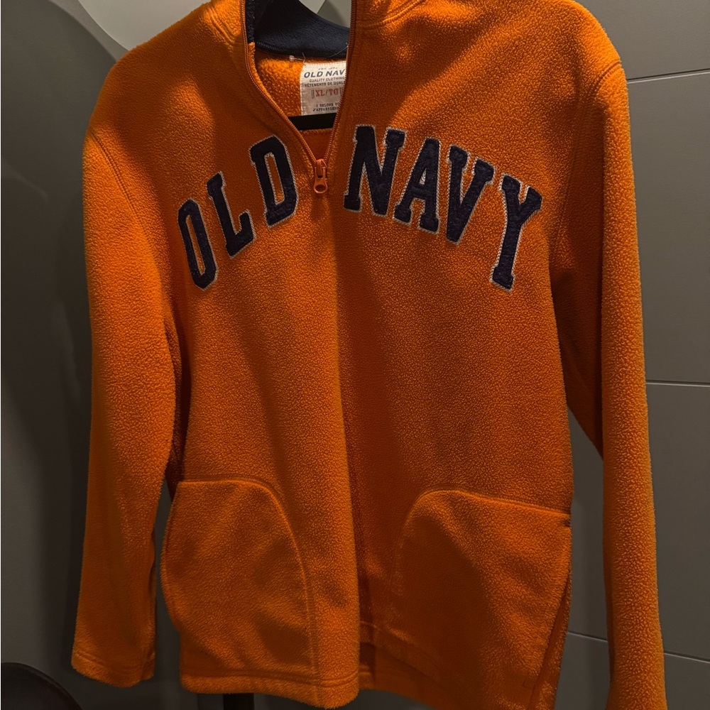 Old Navy Kids Bright Orange Fleece Jacket